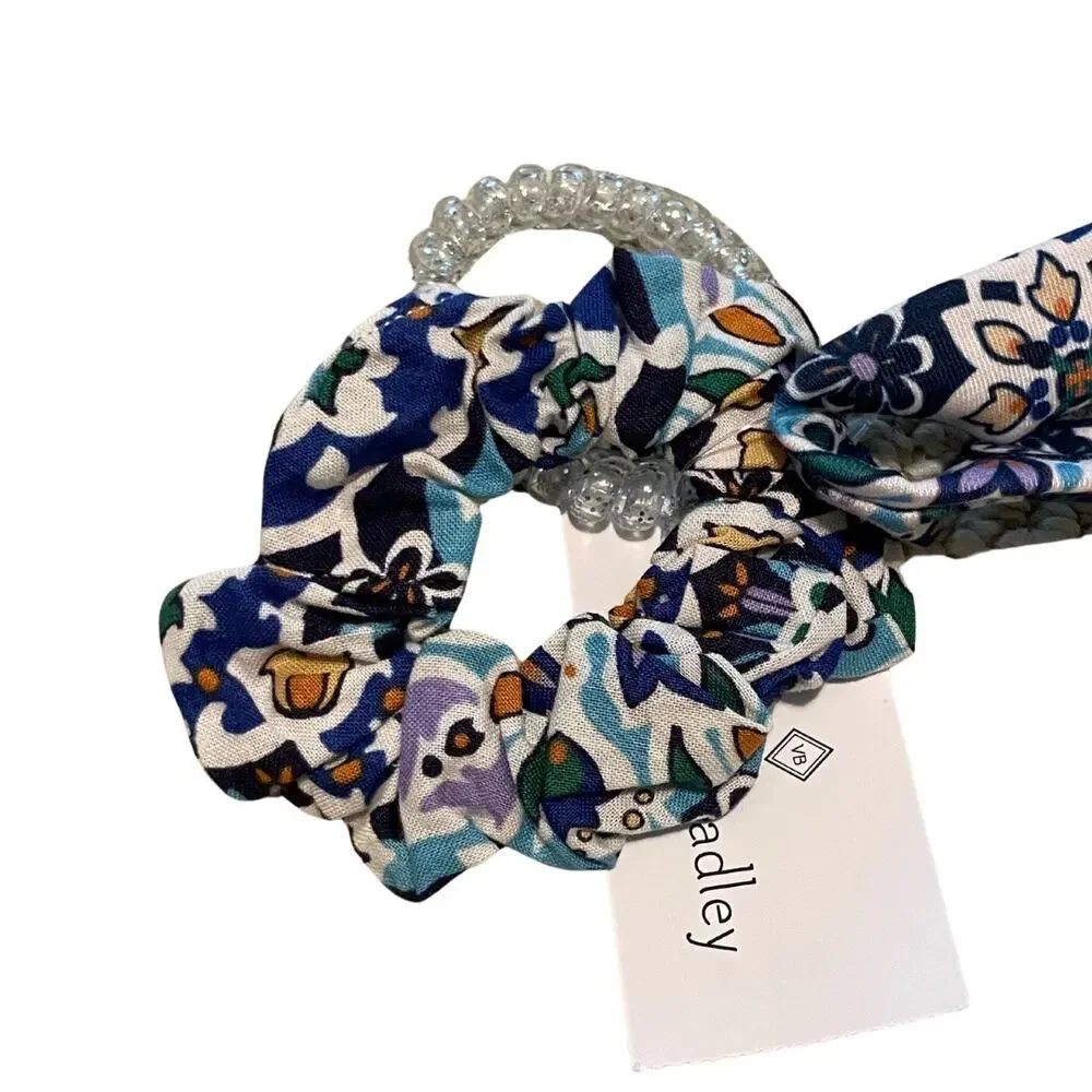 Vera Bradley Women's 3 pc. Hair Accessories Set Lisbon Medallion Cool Multi NEW